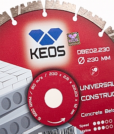 Сегменты диска алмазного сегментного Keos Universal Construction 230 мм Сегменты диска алмазного сегментного Keos Universal Construction 230 мм