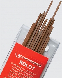 Твердый припой для меди Rothenberger Rolot S 2 CP 105 в упаковке