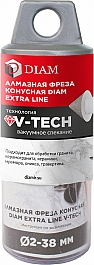 Упаковка алмазной конусной фрезы Diam Extra Line V-Tech M14 2-38 мм