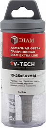 Упаковка алмазной пальчиковой фрезы Diam Extra Line V-Tech M14 10-25 мм